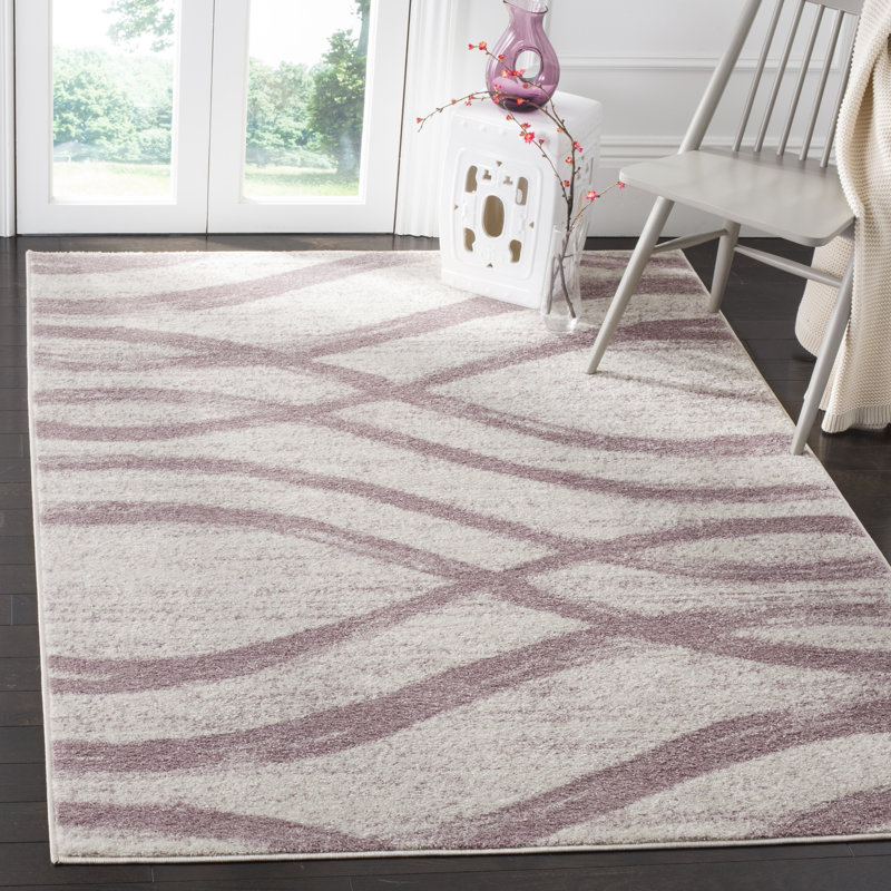 Parkinson Power Loom Rug, Cream/Purple, Rectangle 155 x 229 cm