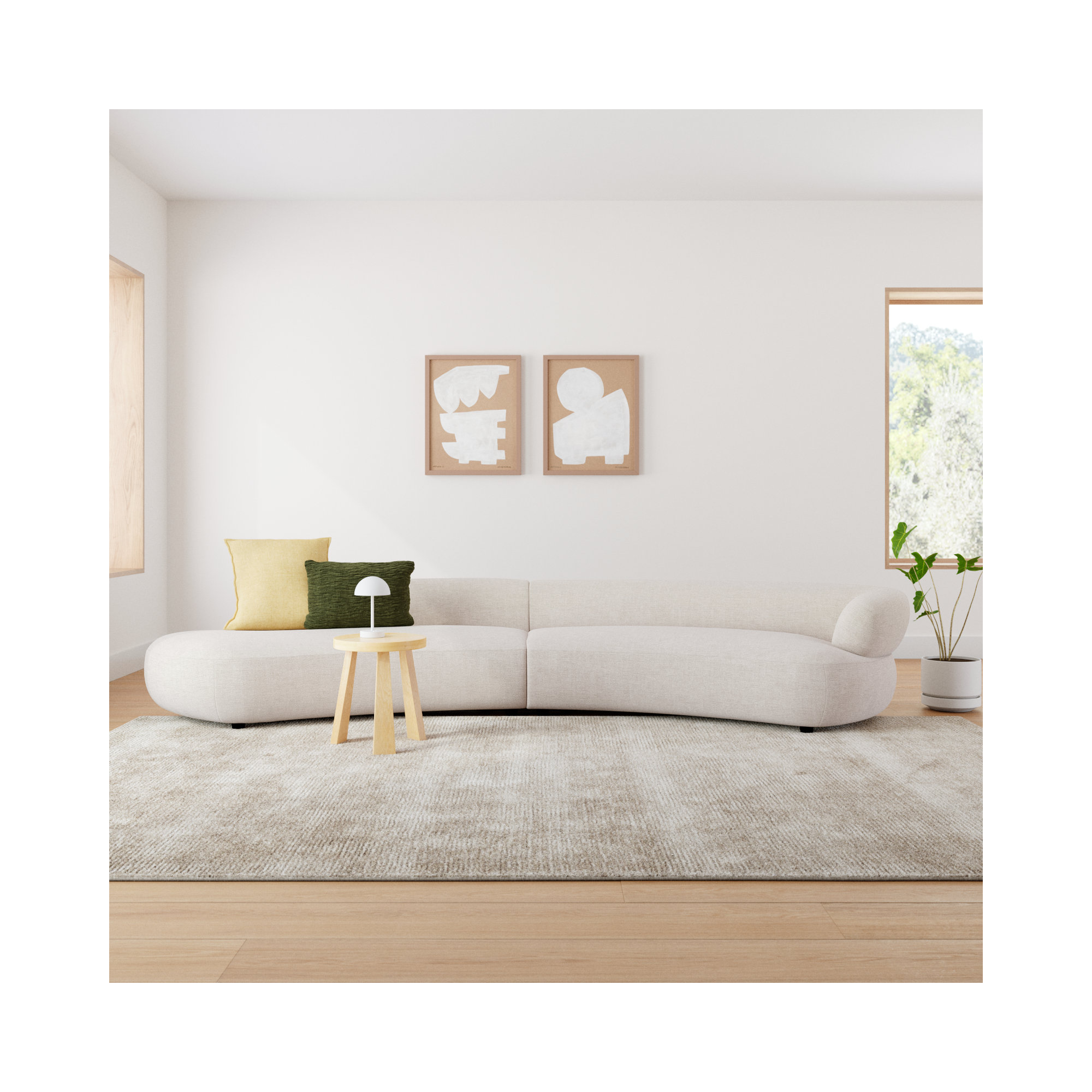 Athens 2Pc Sectional W/ LAFC-Thames Coal, Nomad Snow Polyester Blend, Right Hand Facing