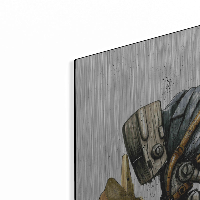 «Ink Bot 2.0» par Craig Snodgrass, art mural en métal, H 24 po x l 16 po