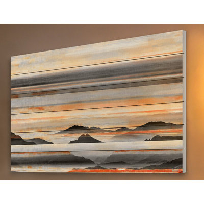 «Anim Desert Mountains», impression sur bois blanc