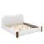 Structure de lit moderne tapissier avec pieds en bois-788046168