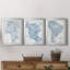 «Afrique dans les tons de bleu», ensemble de 3 impressions sur toile encadrées-635081872-635081887