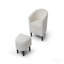 Chair+Ottoman , White