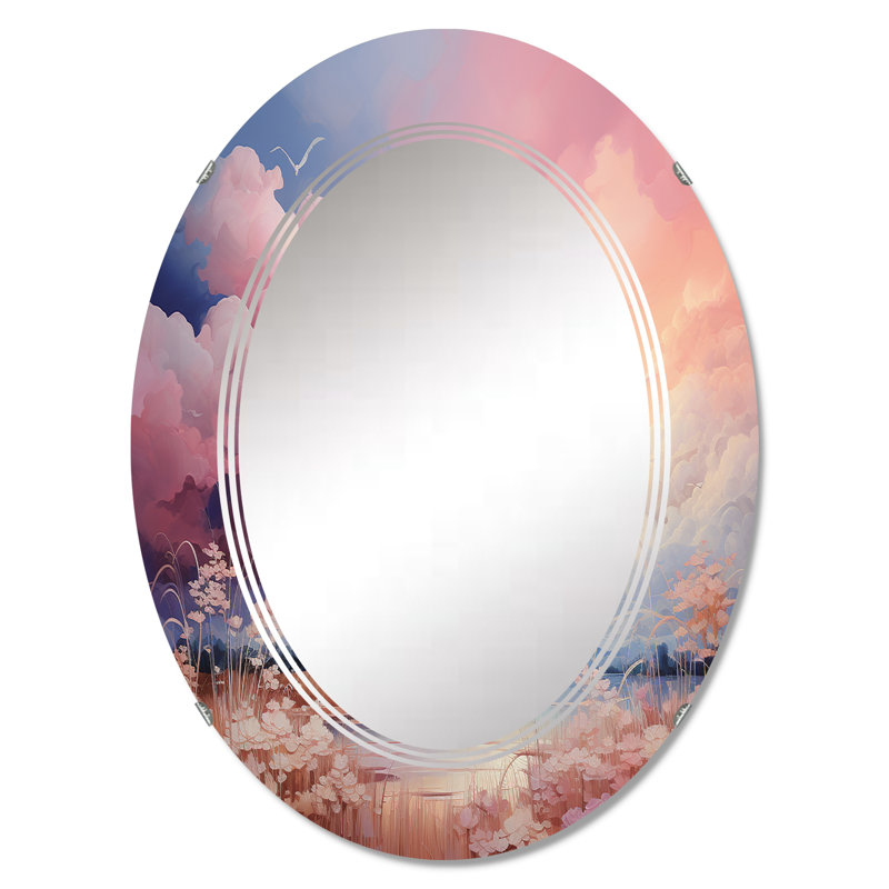 Miroir mural Claymoore - Paysages ovale, 36 po x 24 po