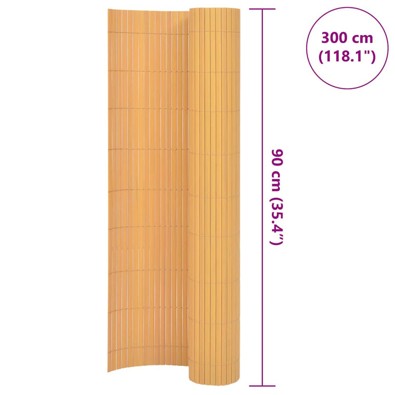 Double-Sided Garden Fence (3m x 0.9m), Yellow