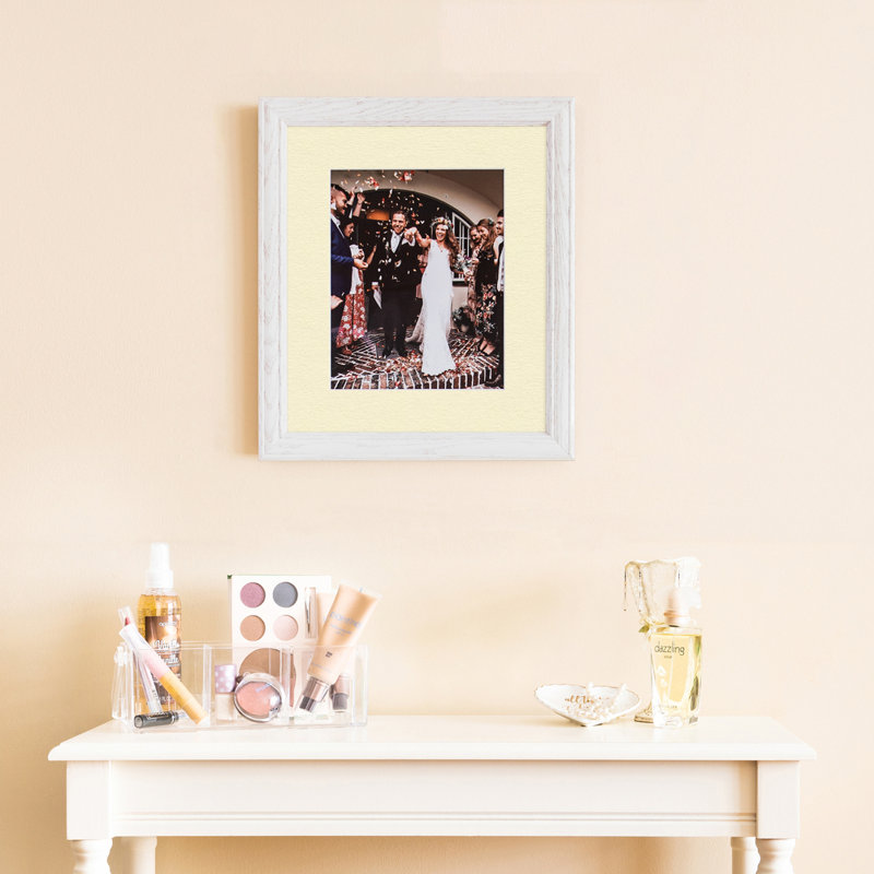 Cadre pour photo simple 18 po x 36 po en bois mat brun, Huître