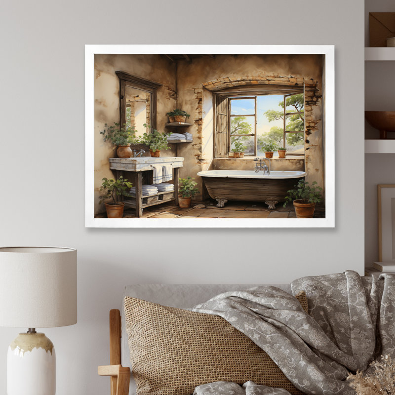 Chakera Laundry Rustic Vibe II, H 12 po x l 20 po x P 1 po, Cadre photo blanc