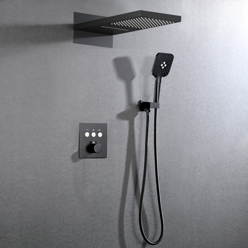 All-In-One Kit with Rough in-Valve, Matte Black
