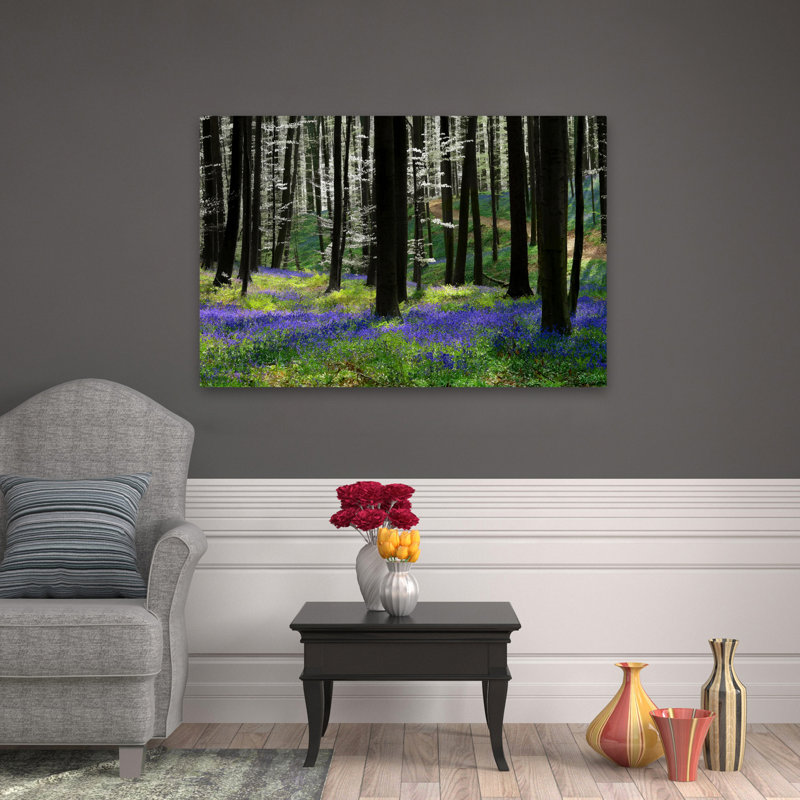 Bleu argenté - paysages, arbres, photographie, H 32 po x l 48 po