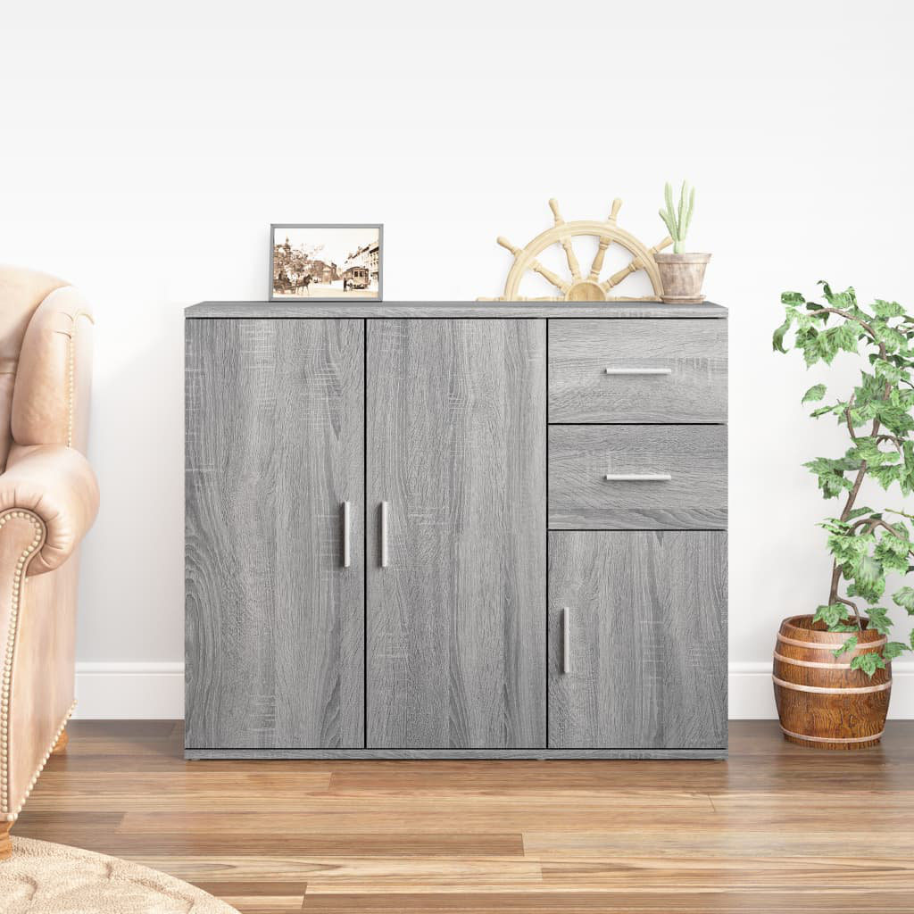 Vidaxl (Grey Sonoma) Sideboard Home Storage Side Cabinet Cupboard Highboard Engineered Wood - Image 3