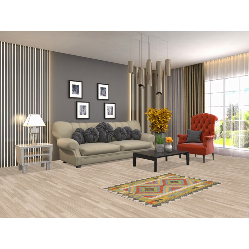 Tapis décoratif South Western Kilim 3 x 4
