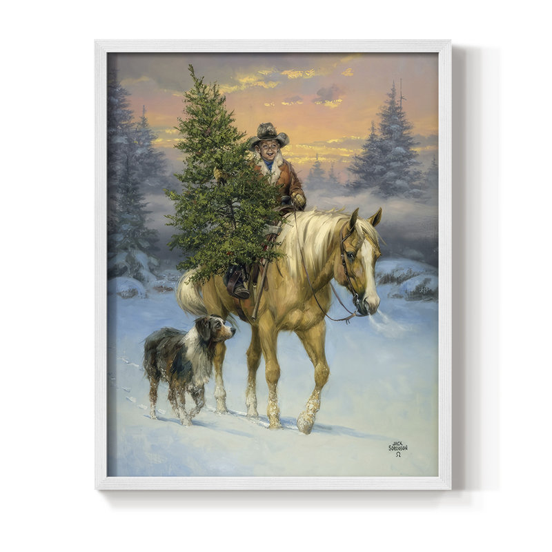 «The Family Tree», reproduction encadrée - bois massif, H 15 po x l 12 po, Blanc