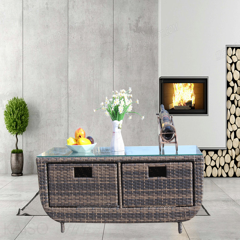 Coffee Table with tempered glass