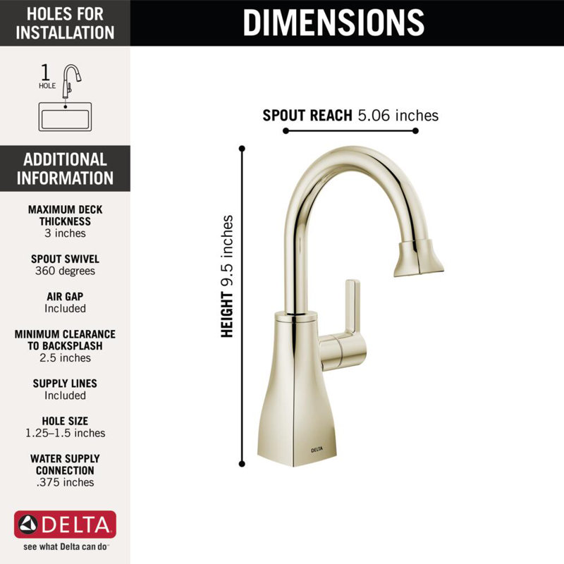 Contemporary Round Beverage Faucet, Polished Nickel