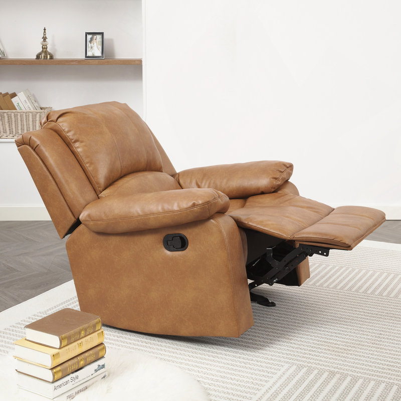 Fauteuil inclinable et oscillant en cuir