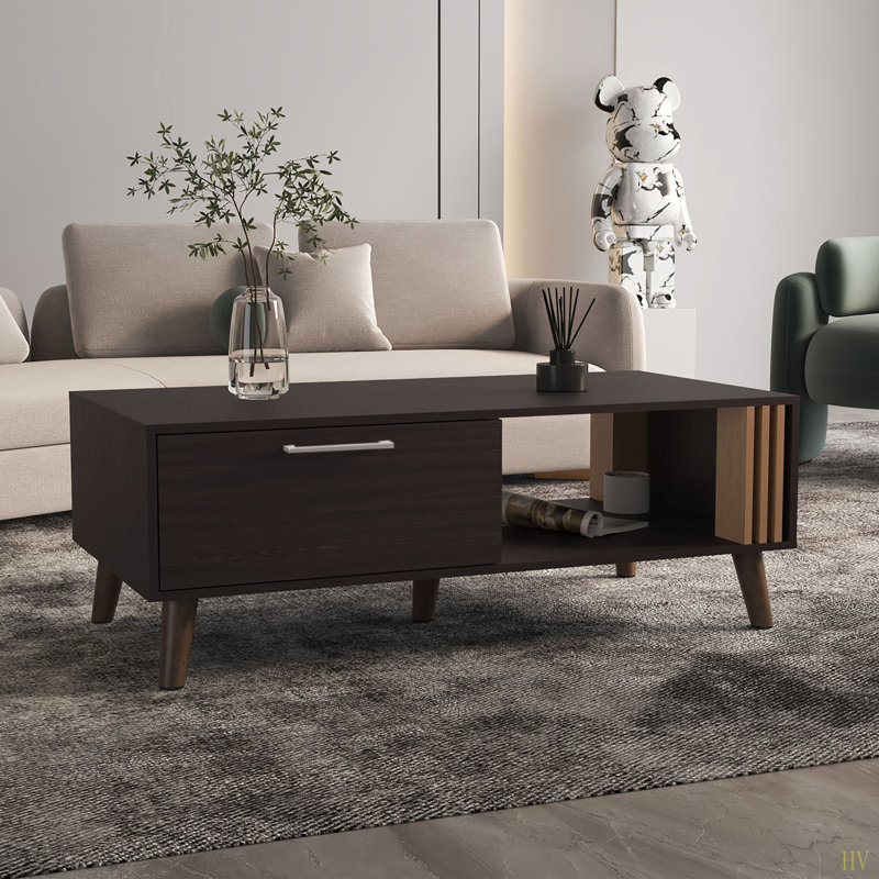 Table basse, 1 porte, 1 tablette