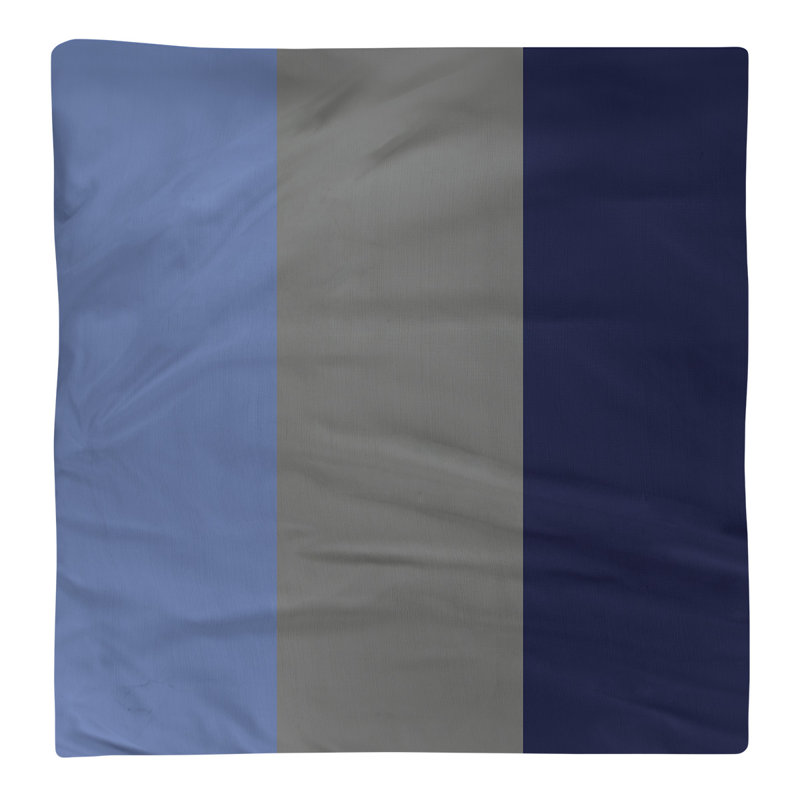Memphis Striped Square Napkin, 10" W x 10" L, Basketball Blue/Basketball Gray/Basketball Navy, Polyester