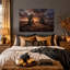 Formations rocheuses moussues sous un coucher de soleil spectaculaire - Toile murale d'Halloween-985024072