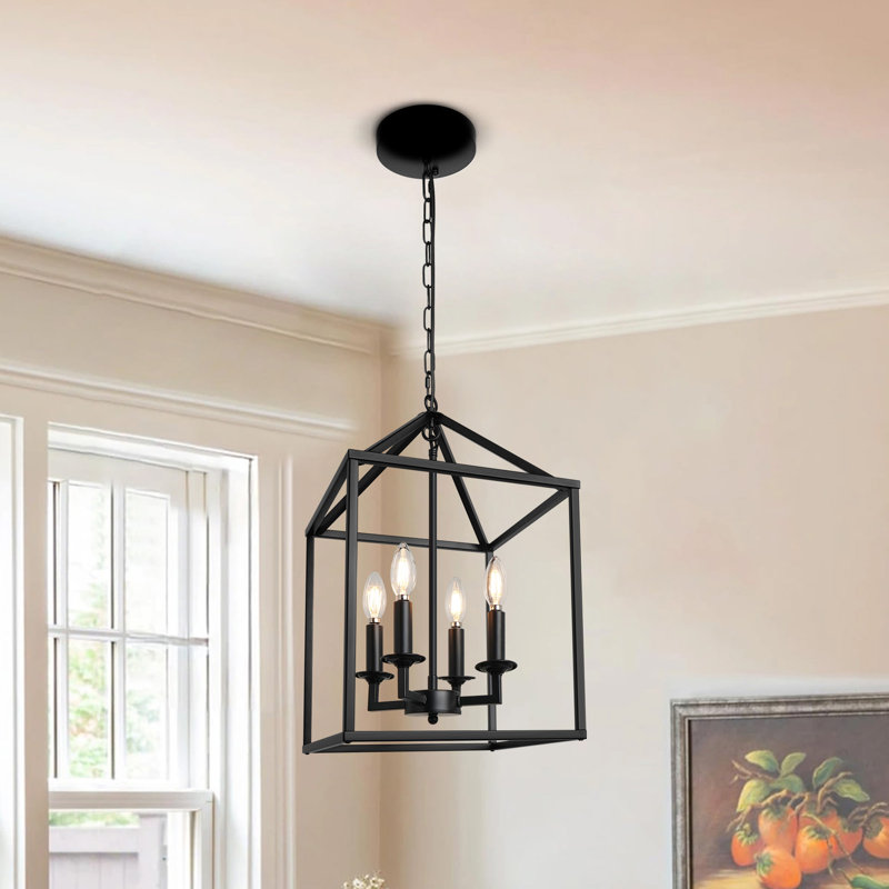 Gerladina 4 - Light Matte Black Lantern Pendant