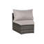 Ensemble de canapé modulaire d'extérieur demi-lune 7 pièces avec table basse ronde en verre trempé-1026456928