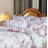  800TC 100% Egyptian Cotton Duvet Cover Set，3pcs Vintage Bird and Watercolor Floral in Light Pink Shabby Chic Bedding Set, Aesthetic Botanical Pattern for Bedroom Guest Room All Seasons-129787672