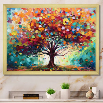 Coral Oak Tree At The Farm I On Canvas Print
