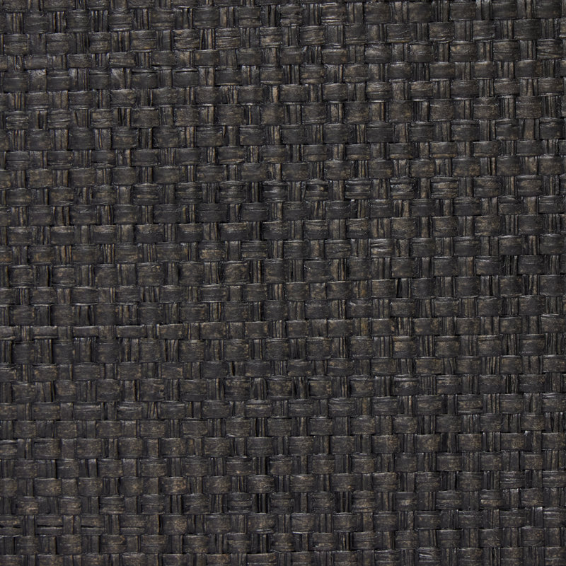 Fiona Nightstand - Black Raffia, Black