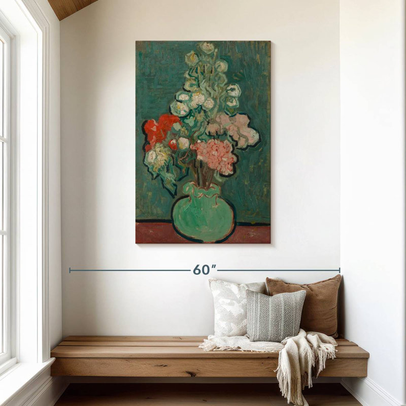Harnek Vase Of Flowers 1890, 45" H x 30" W