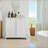 Tilted Laundry Hamper With Removable Baskets, Hidden Storage Cabinet, Free-Standing Home Organizer, White