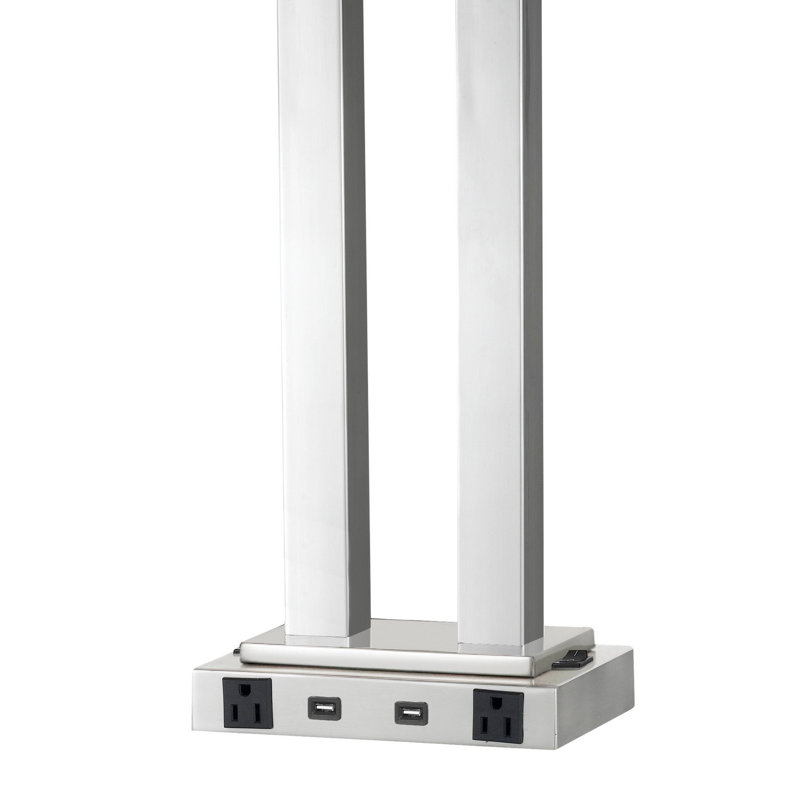 Lampe de table en acier brossé 26 po Threadgill
