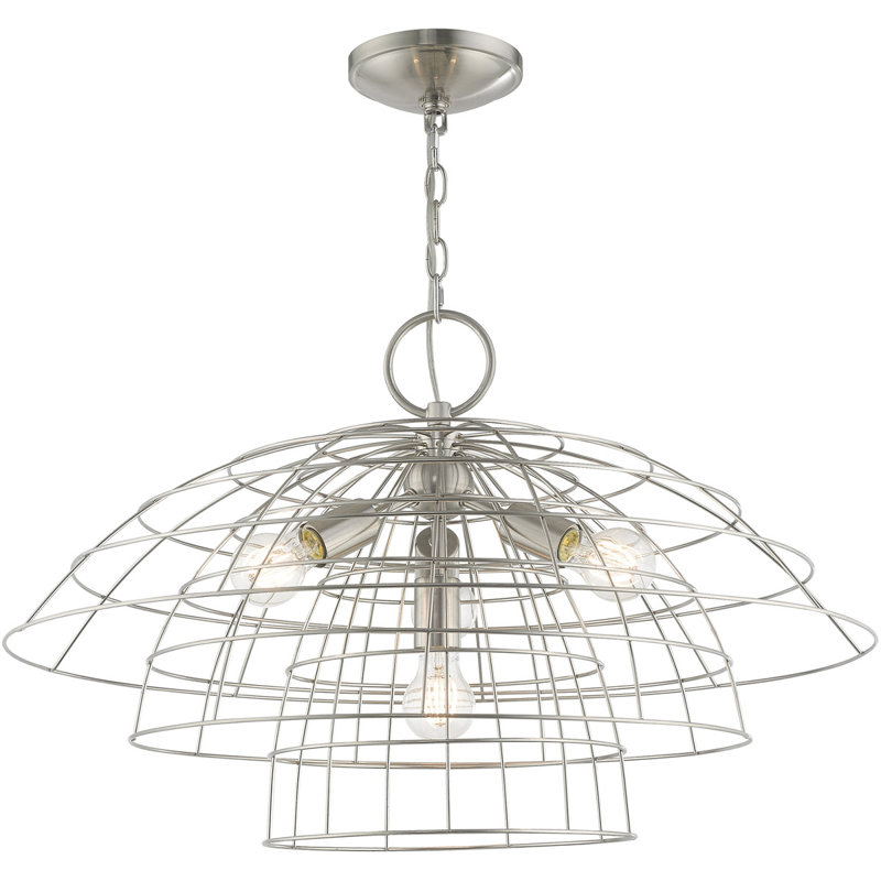 Miyo 4 - Light Chandelier, Brushed Nickel