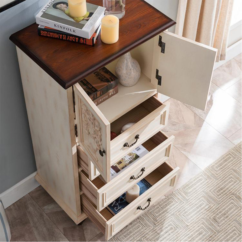 Armoire d'appoint polyvalente de style rustique américain, Brun / brun clair