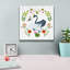 Toile épique «Swan Love 4» par Farida Zaman, graffiti épique, 12 po x 12 po-118048440