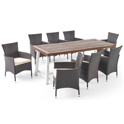 Ensemble repas 9 pièces avec coussins Morphis