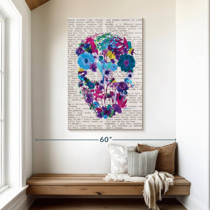 Crâne botanique Kerner I, H 48 po x l 32 po