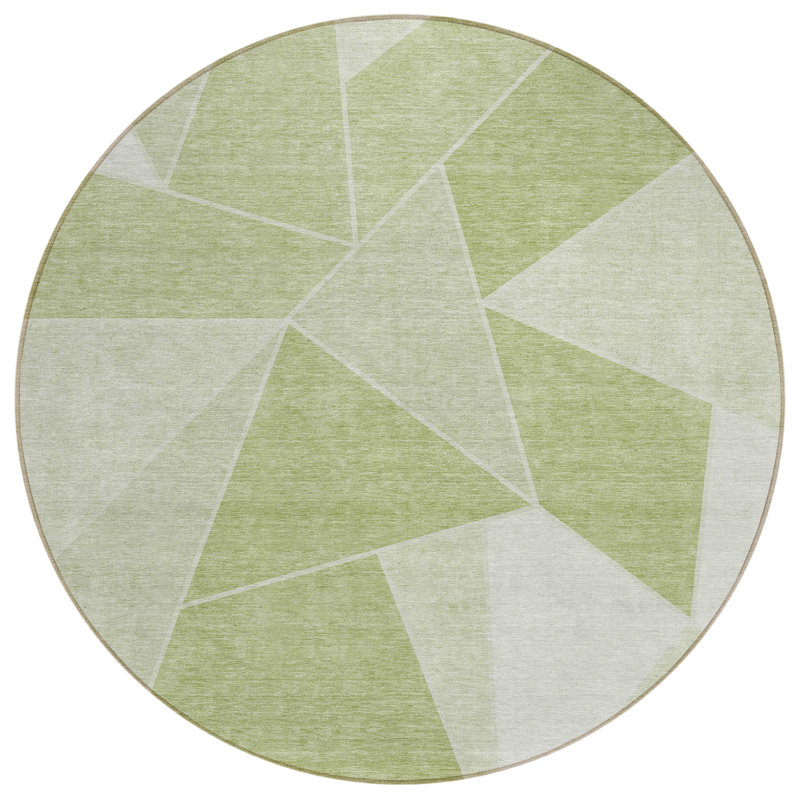 Geometric Indoor / Outdoor Rug, Round 8'