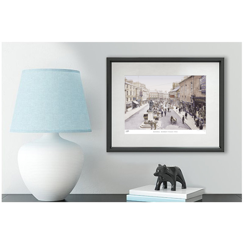 Kendal, Market Place 1924 by Francis Frith - Single Picture Frame Print, 45cm H x 60cm W x 2.3cm D