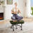 Teddy Fabric Ergonomic Office Chair With Back Support And Wheels Cross-Legged ADHD Adjustable Office Chair-108093193