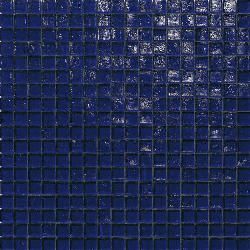 Navy 5/8" x 5/8" Glass Mosaic