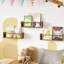 3 tablettes flottantes brunes
