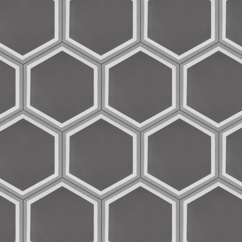 Carreau de ciment pour mur et plancher aspect béton 8 po x 9 po Cemento, Détroit de Hollande