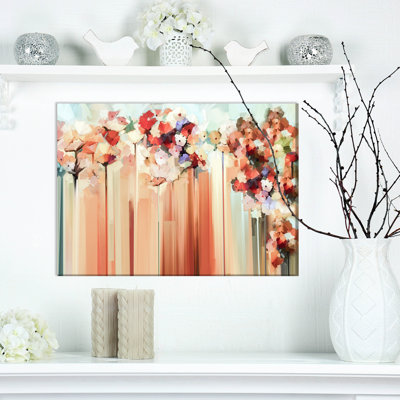 Abstrait floral - reproduction sur toile tendue