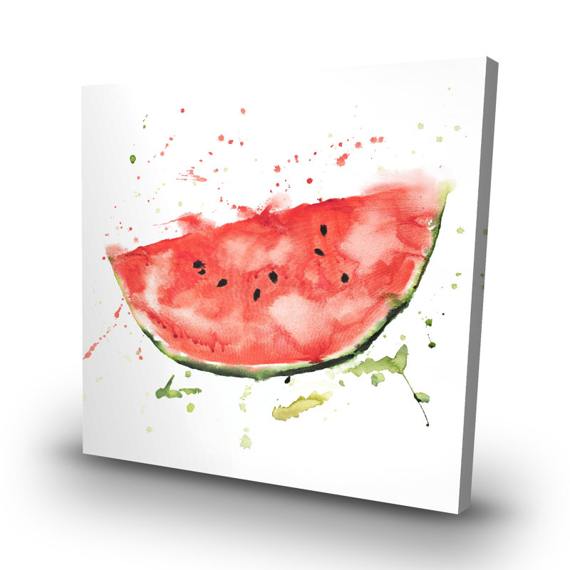Watermelon slice - 32"x32" art on canvas