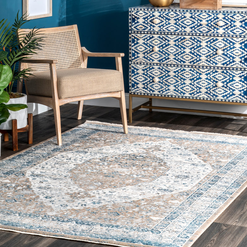 Tapis gris/brun clair Hermitage, Rectangle 5 pi 3 po x 7 pi 3 po