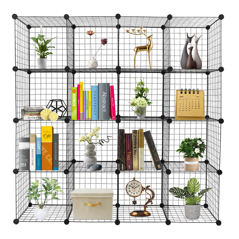 Organisateur de 16 cubes Étagère de rangement cubique