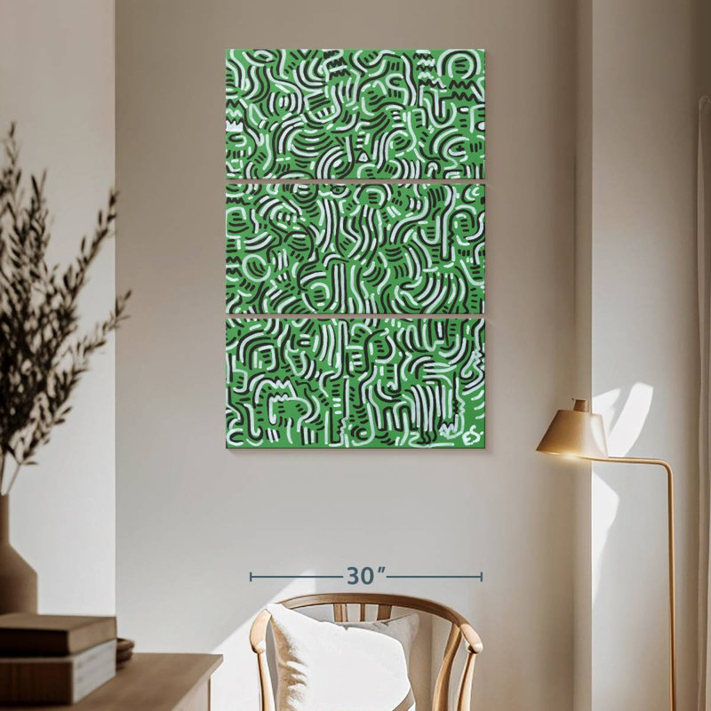 Graffiti vert jungle, H 65 po x l 42 po