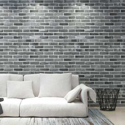 Art3d 20-Pack 27.5''x27.5'' Peel and Stick Faux Brick 3D Wall Panels,Self Adhesive Foam Wallpaper for Bedroom,Kitchen