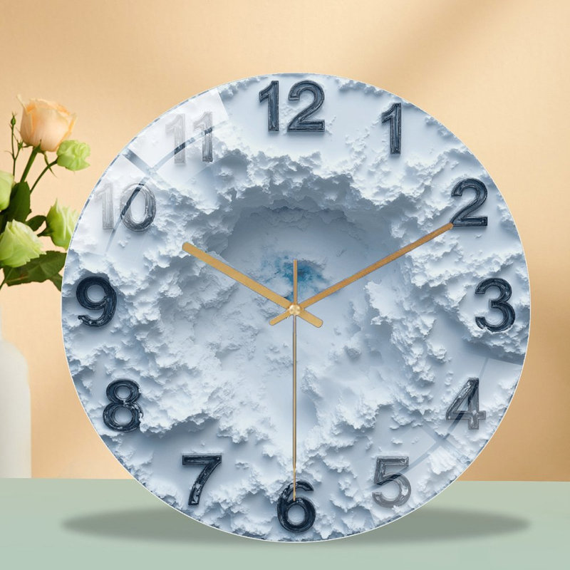 Horloge murale unique en son genre - horloge murale moderne en verre 12 po