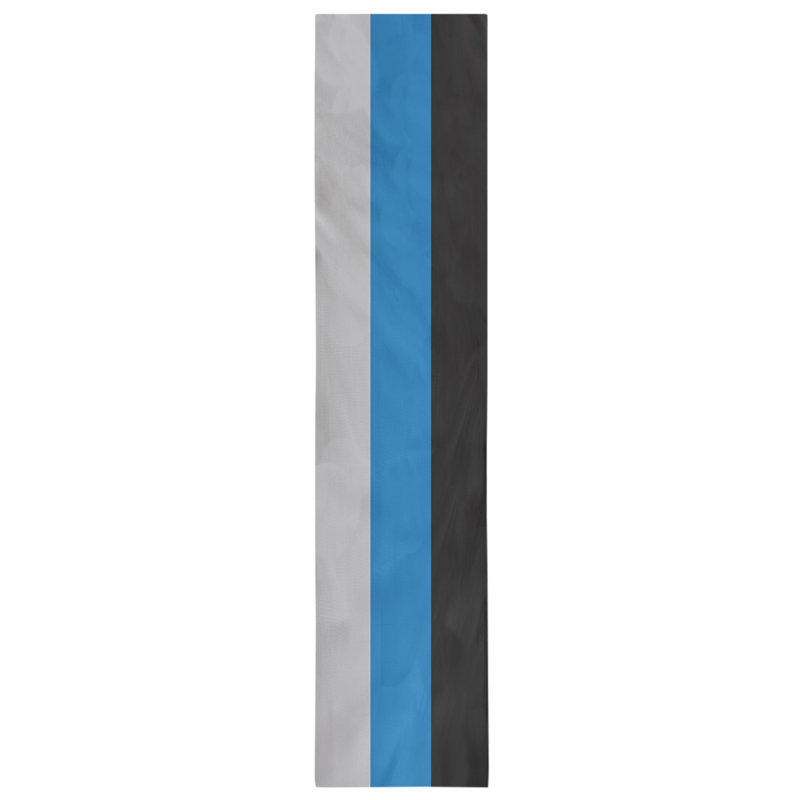 Chemin de table basket New York, L 72 po x l 16 po, Argent / bleu / noir, Polyester sergé