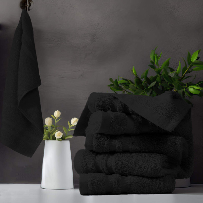 Masoud Guest Towels 30x50, Black